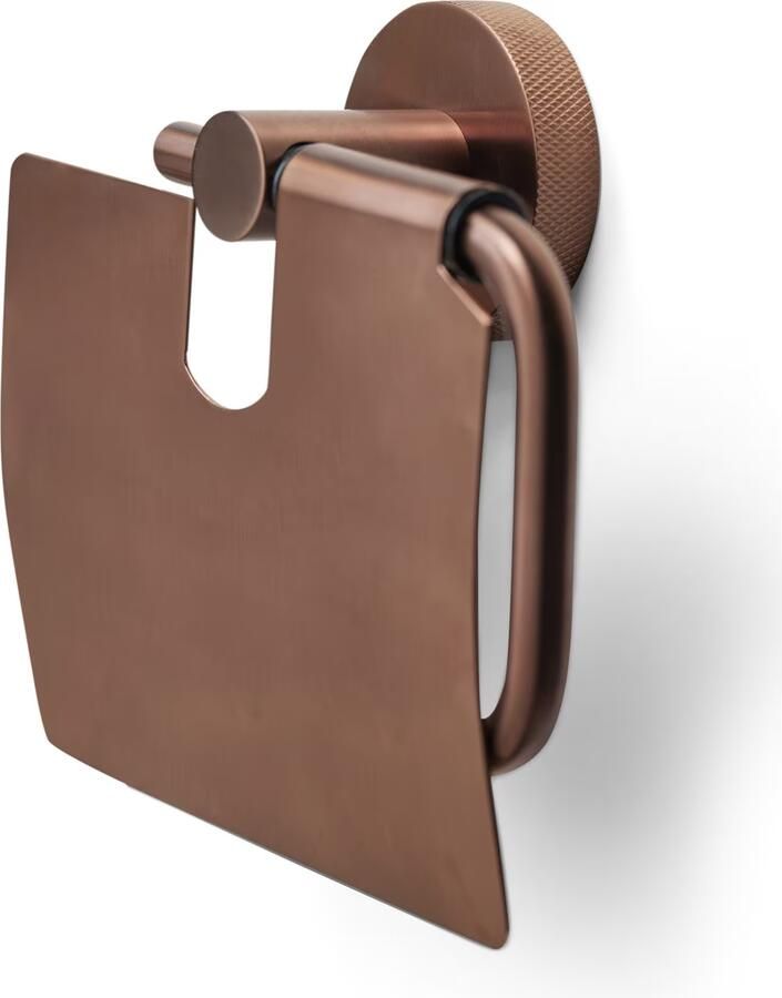 Blue Label Toiletrolhouder met klep Vida Facet | Wandmontage | Messing | Brons PVD - Foto 2