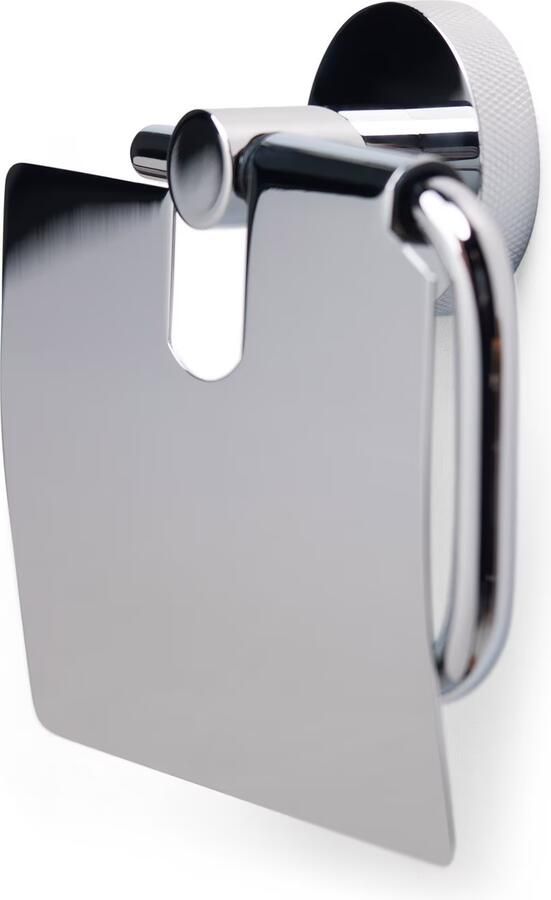 Blue Label Toiletrolhouder met klep Vida Facet | Wandmontage | Messing | Chroom glans - Foto 2