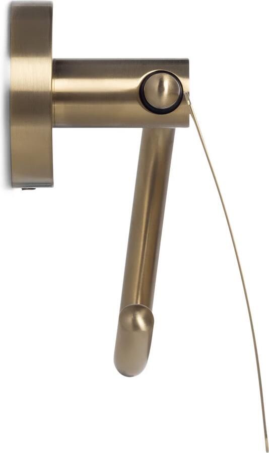 Blue Label Toiletrolhouder Vida | Wandmontage | Met klep | Messing | Geborsteld goud PVD - Foto 2