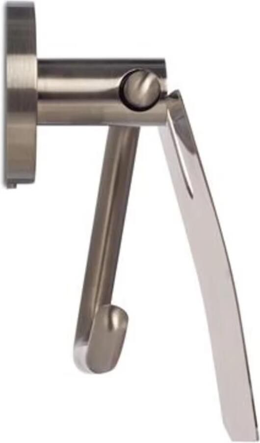 Blue Label Toiletrolhouder Vida | Wandmontage | Met klep | Messing | Geborsteld nikkel PVD - Foto 2