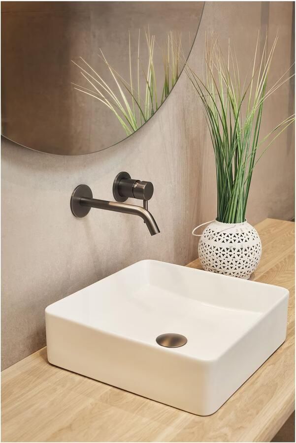 Blue Label Wastafelkraan Brondby | Inbouw | Mengkraan | Incl.Inbouwdeel | Rond | Geborsteld nikkel PVD