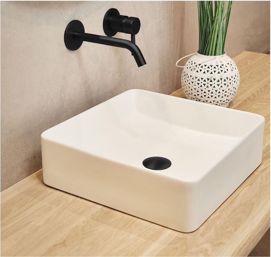 Blue Label Wastafelkraan Brondby | Inbouw | Mengkraan | Incl.Inbouwdeel | Rond | Mat zwart