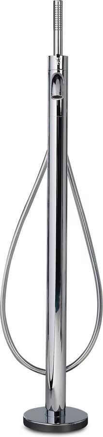 Blue Label Vrijstaande badkraan Brondby | Hoogte uitloop 80 cm | Draaibare uitloop | Mengkraan | Rond | Chroom - Foto 2