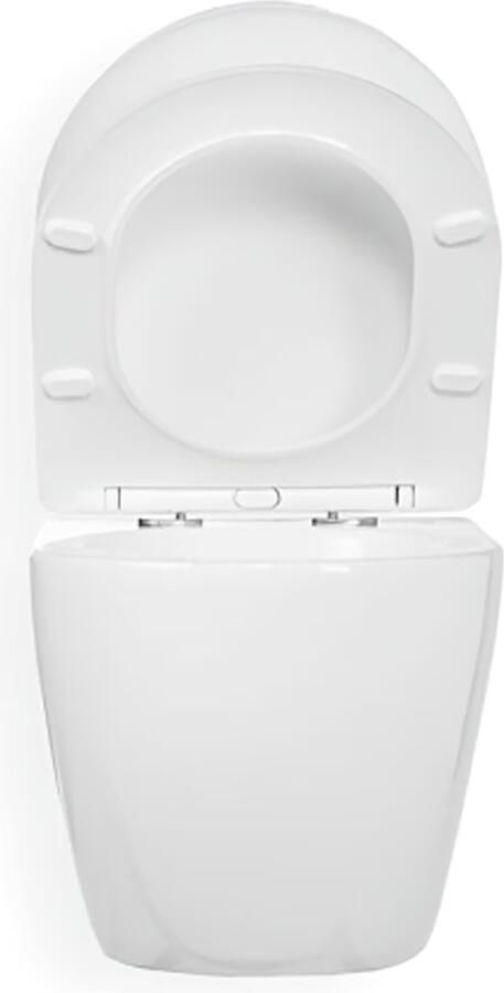 Blue Label Wandcloset Balder | 48.5 cm | Rimless | Compact | Incl.Softclose zitting | Keramiek | Mat wit - Foto 3