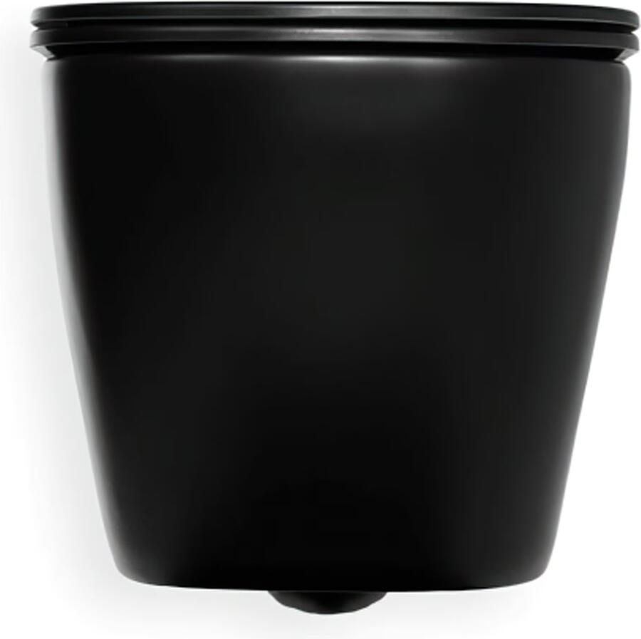 Blue Label Wandcloset Balder | 48.5 cm | Rimless | Compact | Incl.Softclose zitting | Keramiek | Mat zwart