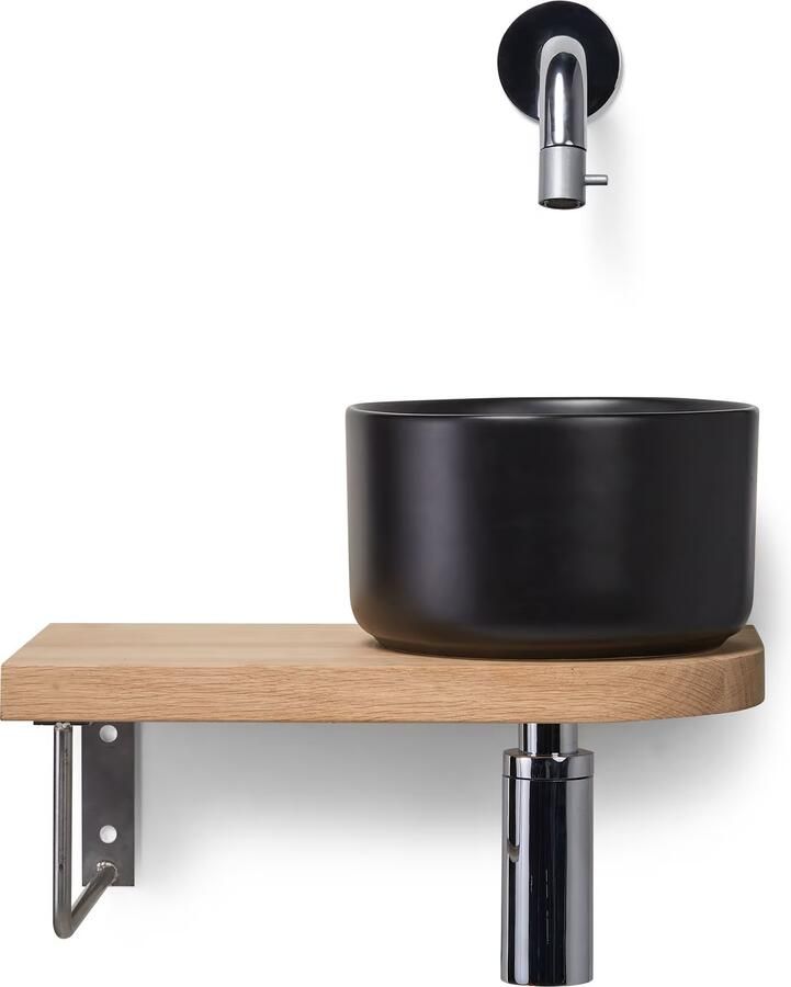 Blue Label Waskom Skov | 22 cm | Keramiek | Vrijstaand | Rond | Zwart - Foto 2