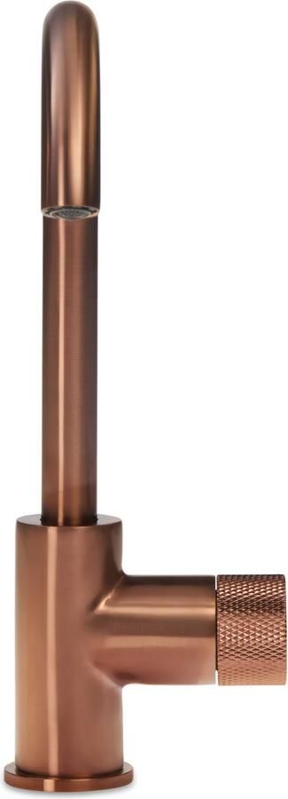 Blue Label Wastafelkraan Brondby Facet | Opbouw | Draaibare uitloop | Mengkraan | Hoog model | 1-hendel | Rond | Geborsteld brons PVD - Foto 3