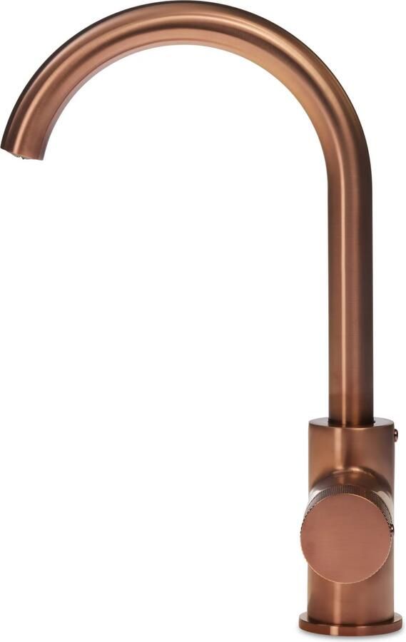 Blue Label Wastafelkraan Brondby Facet | Opbouw | Draaibare uitloop | Mengkraan | Hoog model | 1-hendel | Rond | Geborsteld brons PVD - Foto 2