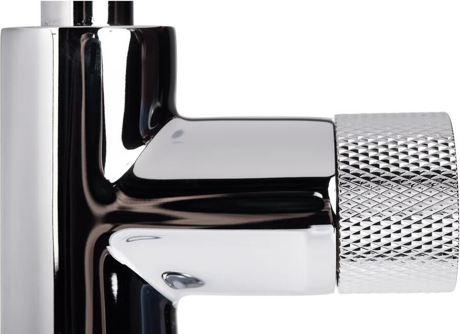 Blue Label Wastafelkraan Brondby Facet | Opbouw | Draaibare uitloop | Mengkraan | Hoog model | 1-hendel | Rond | Chroom - Foto 3