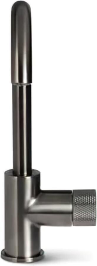 Blue Label Wastafelkraan Brondby Facet | Opbouw | Draaibare uitloop | Mengkraan | Hoog model | 1-hendel | Rond | Gunmetal PVD - Foto 3