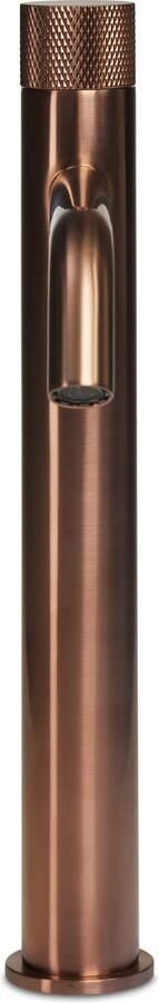 Blue Label Wastafelkraan Brondby Facet | Opbouw | Mengkraan | Hoog model | 1-hendel | Rond | Geborsteld brons PVD - Foto 3