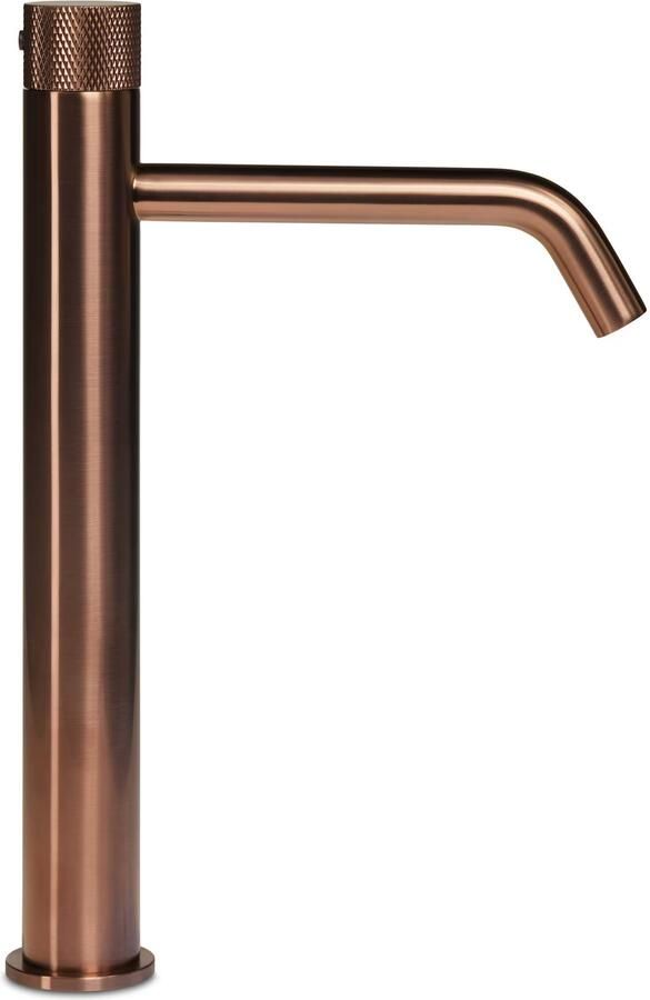 Blue Label Wastafelkraan Brondby Facet | Opbouw | Mengkraan | Hoog model | 1-hendel | Rond | Geborsteld brons PVD - Foto 2