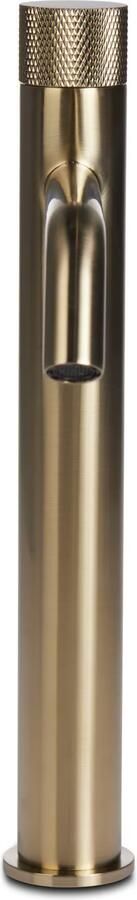 Blue Label Wastafelkraan Brondby Facet | Opbouw | Mengkraan | Hoog model | 1-hendel | Rond | Geborsteld goud PVD - Foto 3