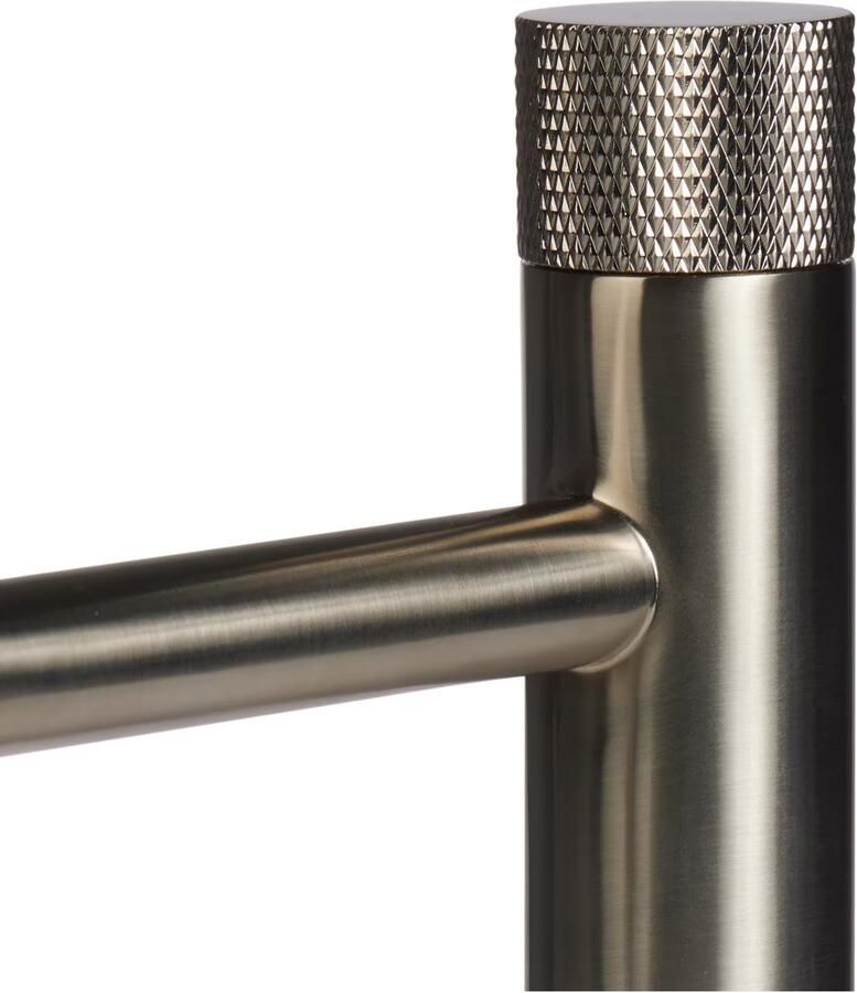 Blue Label Wastafelkraan Brondby Facet | Opbouw | Mengkraan | Hoog model | 1-hendel | Rond | Geborsteld nikkel PVD