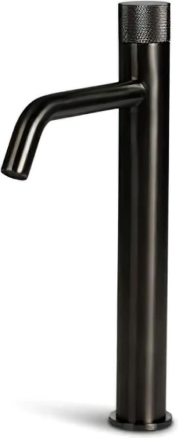 Blue Label Wastafelkraan Brondby Facet | Opbouw | Mengkraan | Hoog model | 1-hendel | Rond | Gunmetal PVD - Foto 2