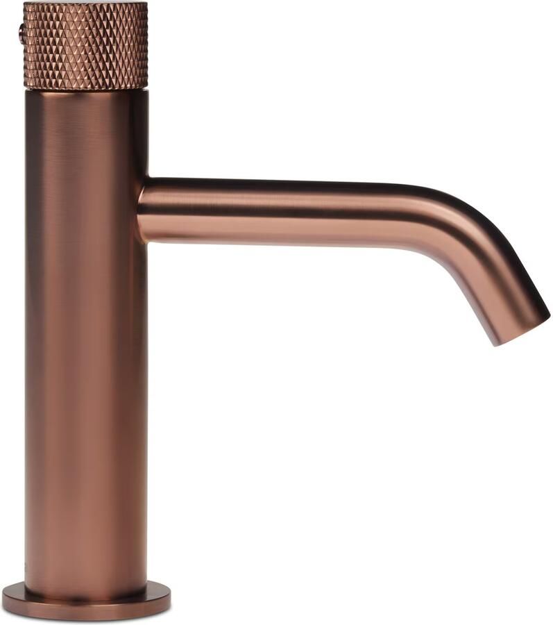 Blue Label Wastafelkraan Brondby Facet | Opbouw | Mengkraan | Laag model | 1-hendel | Rond | Geborsteld brons PVD