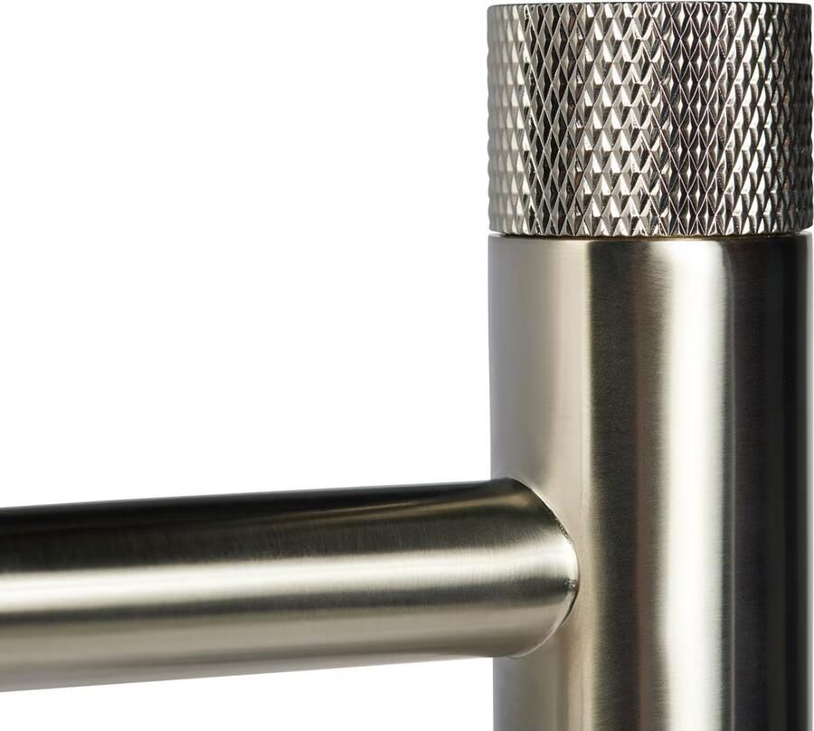 Blue Label Wastafelkraan Brondby Facet | Opbouw | Mengkraan | Laag model | 1-hendel | Rond | Geborsteld nikkel PVD - Foto 2