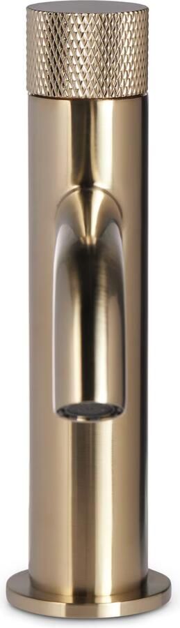 Blue Label Wastafelkraan Brondby Facet | Opbouw | Mengkraan | Laag model | 1-hendel | Rond | Geborsteld goud PVD - Foto 3