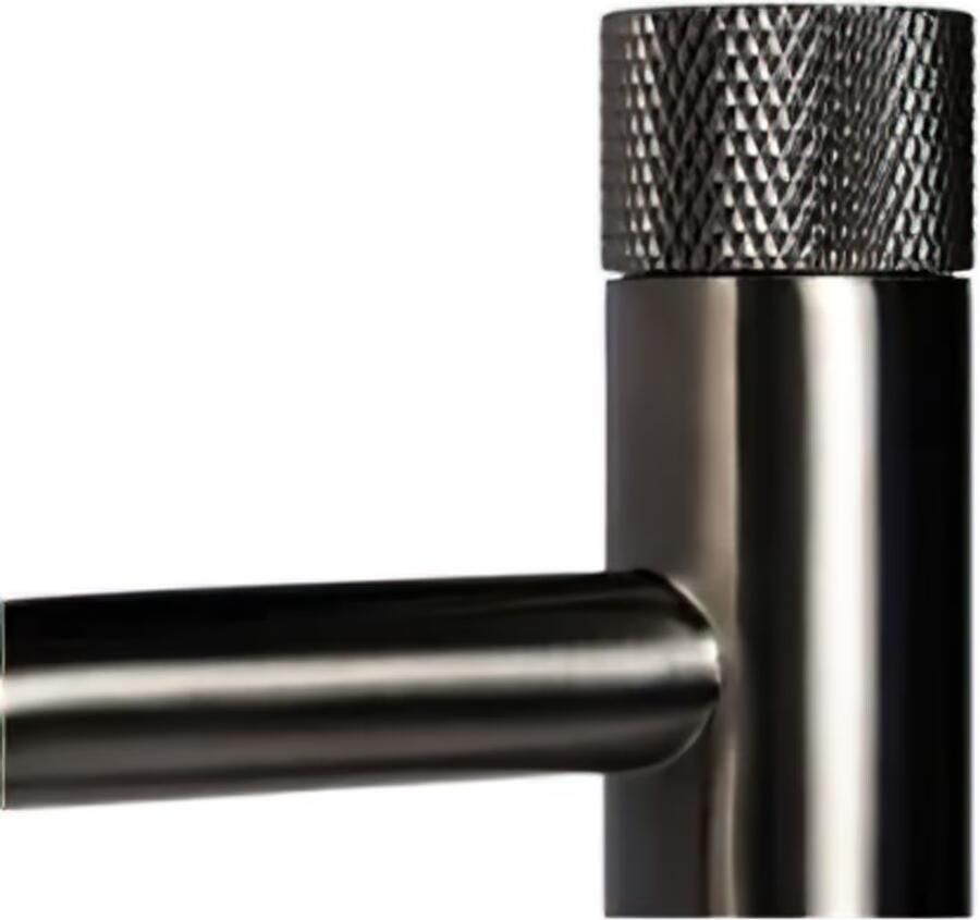 Blue Label Wastafelkraan Brondby Facet | Opbouw | Mengkraan | Laag model | 1-hendel | Rond | Gunmetal PVD