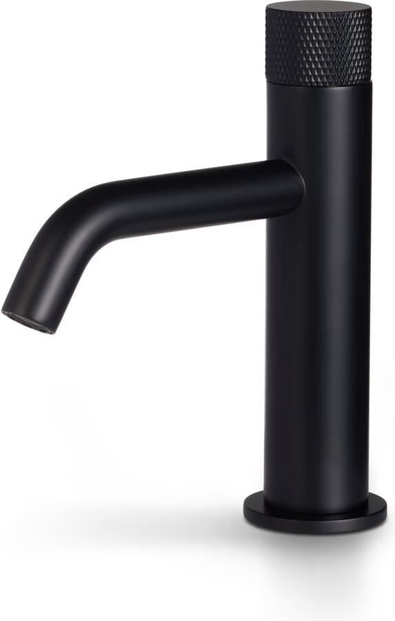 Blue Label Wastafelkraan Brondby Facet | Opbouw | Mengkraan | Laag model | 1-hendel | Rond | Mat zwart - Foto 2