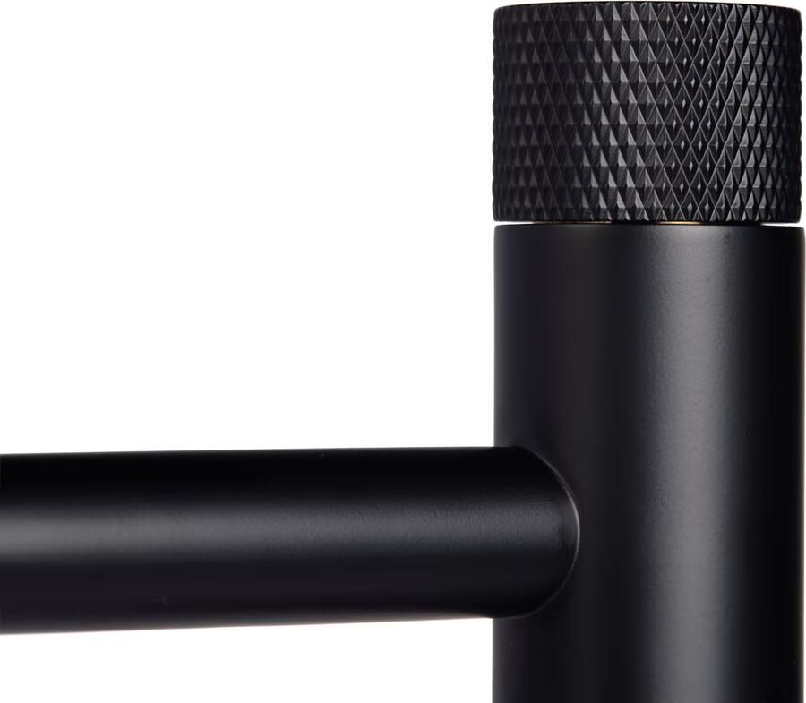 Blue Label Wastafelkraan Brondby Facet | Opbouw | Mengkraan | Laag model | 1-hendel | Rond | Mat zwart