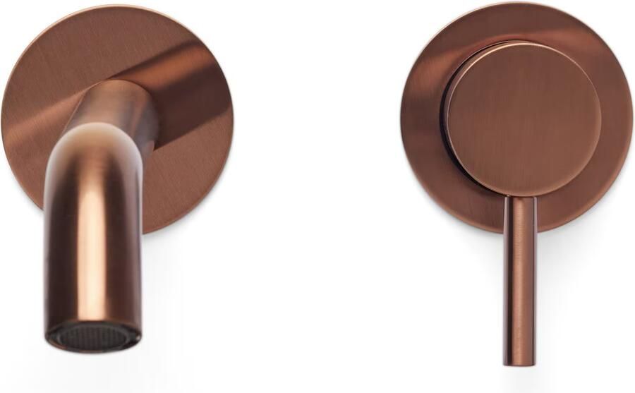 Blue Label Wastafelkraan Brondby | Inbouw | Mengkraan | Incl.Inbouwdeel | Rond | Geborsteld brons PVD