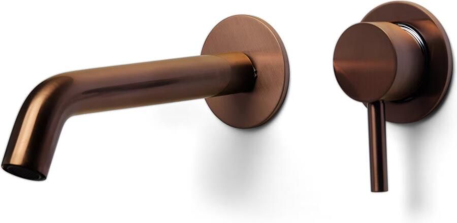 Blue Label Wastafelkraan Brondby | Inbouw | Mengkraan | Incl.Inbouwdeel | Rond | Geborsteld brons PVD - Foto 2