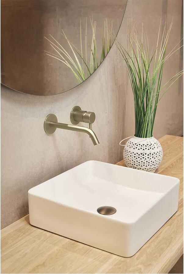 Blue Label Wastafelkraan Brondby | Inbouw | Mengkraan | Incl.Inbouwdeel | Rond | Geborsteld goud PVD