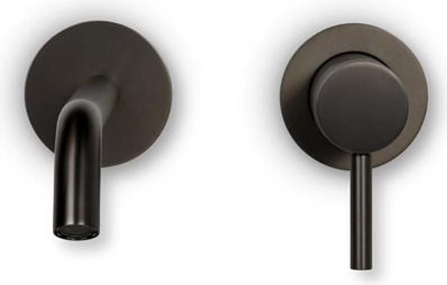 Blue Label Wastafelkraan Brondby | Inbouw | Mengkraan | Incl.Inbouwdeel | Rond | Gunmetal PVD