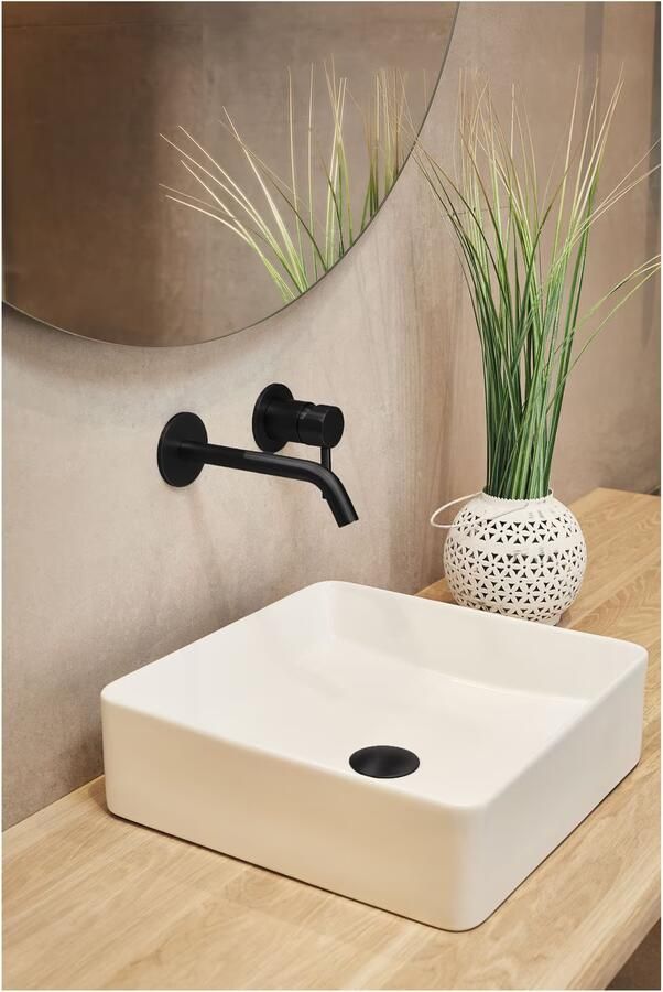 Blue Label Wastafelkraan Brondby | Inbouw | Mengkraan | Incl.Inbouwdeel | Rond | Mat zwart - Foto 2