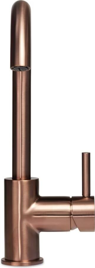 Blue Label Wastafelkraan Brondby | Opbouw | Draaibare uitloop | Mengkraan | Hoog model | 1-hendel | Rond | Geborsteld brons PVD - Foto 3