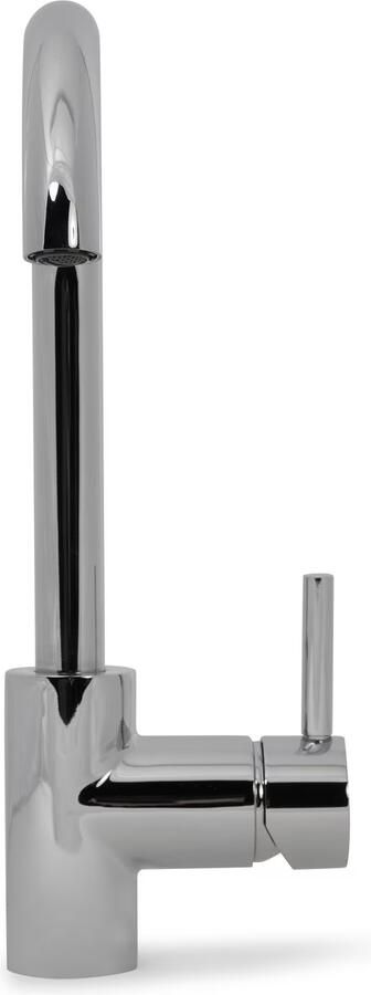 Blue Label Wastafelkraan Brondby | Opbouw | Draaibare uitloop | Mengkraan | Hoog model | 1-hendel | Rond | Chroom - Foto 2