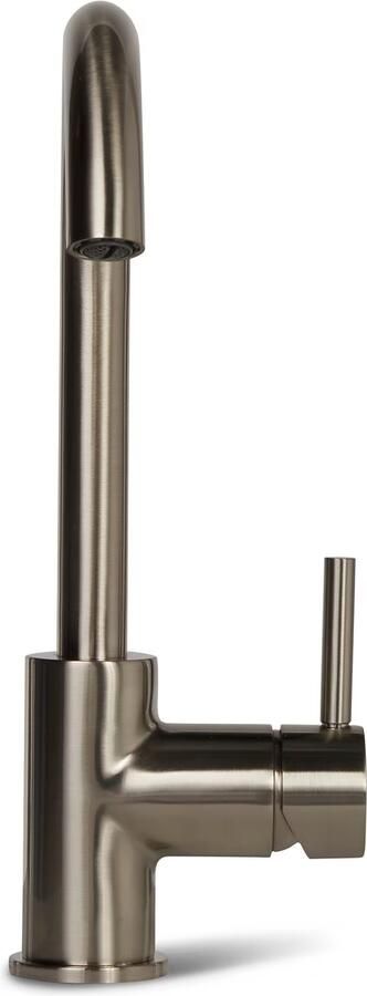 Blue Label Wastafelkraan Brondby | Opbouw | Draaibare uitloop | Mengkraan | Hoog model | 1-hendel | Rond | Geborsteld nikkel PVD - Foto 3