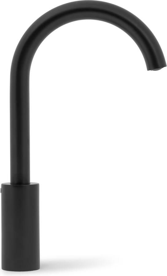 Blue Label Wastafelkraan Brondby | Opbouw | Draaibare uitloop | Mengkraan | Hoog model | 1-hendel | Rond | Mat zwart - Foto 2