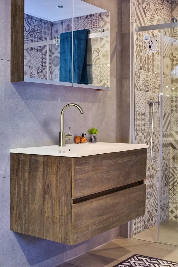 Blue Label Wastafelkraan Brondby | Opbouw | Draaibare uitloop | Mengkraan | Hoog model | 1-hendel | Rond | Geborsteld nikkel PVD