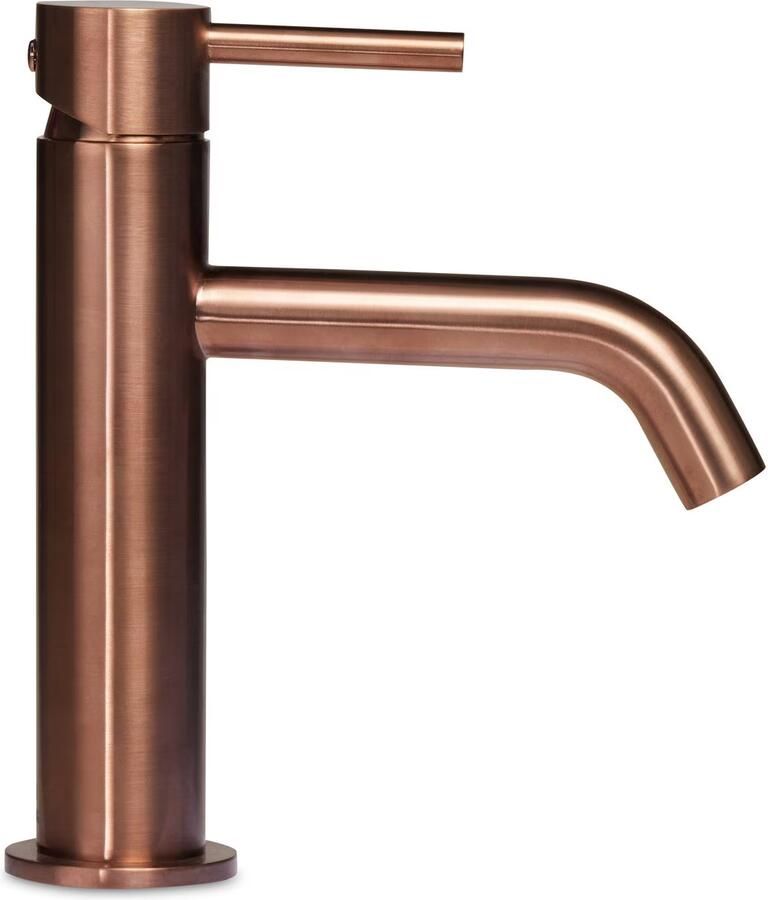 Blue Label Wastafelkraan Brondby | Opbouw | Mengkraan | 1-hendel | Rond | Geborsteld brons PVD - Foto 2