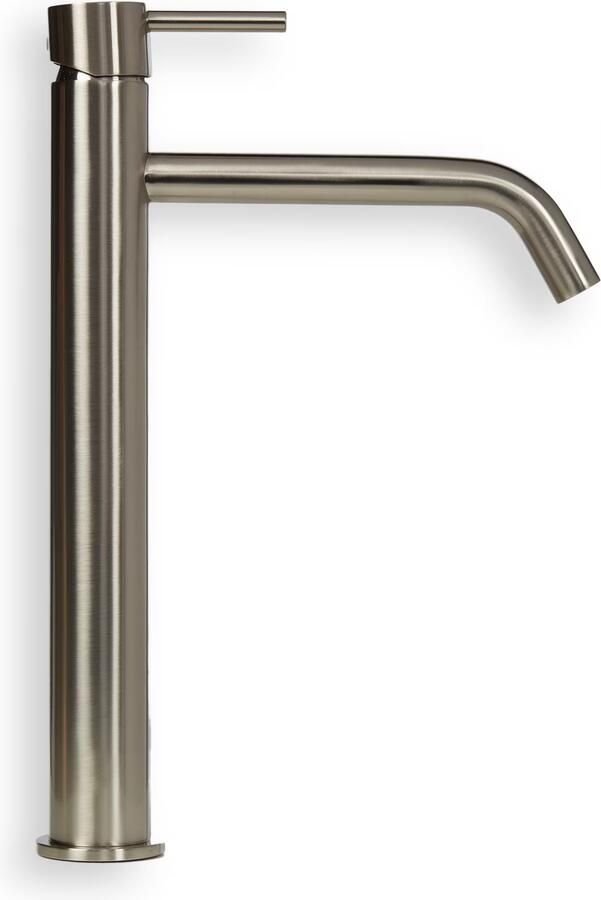 Blue Label Wastafelkraan Brondby | Opbouw | Mengkraan | Hoog model | 1-hendel | Rond | Geborsteld nikkel PVD - Foto 3