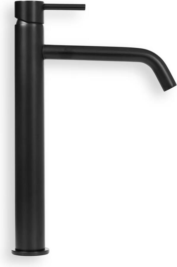 Blue Label Wastafelkraan Brondby | Opbouw | Mengkraan | Hoog model | 1-hendel | Rond | Mat zwart - Foto 2