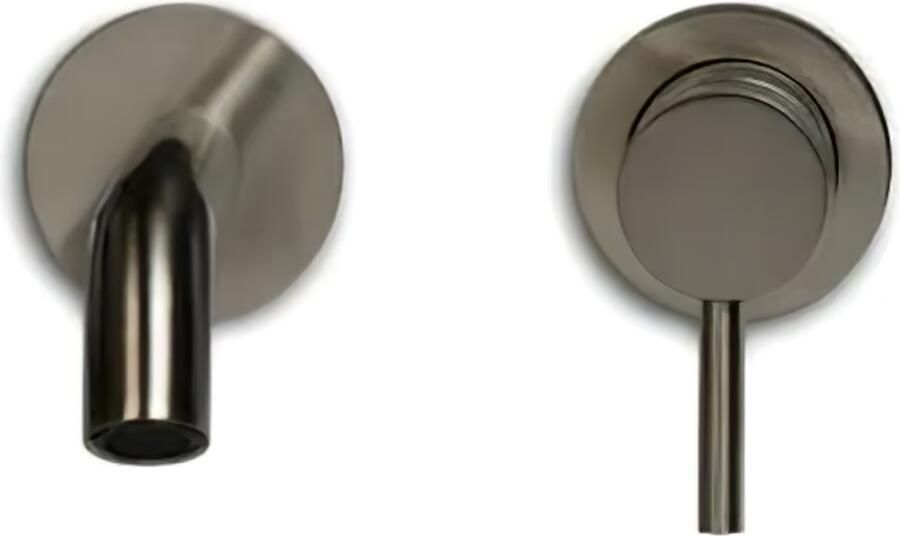 Blue Label Wastafelkraan Brondby XL | Inbouw | Mengkraan | Incl.Inbouwdeel | Rond | Geborsteld nikkel PVD - Foto 3