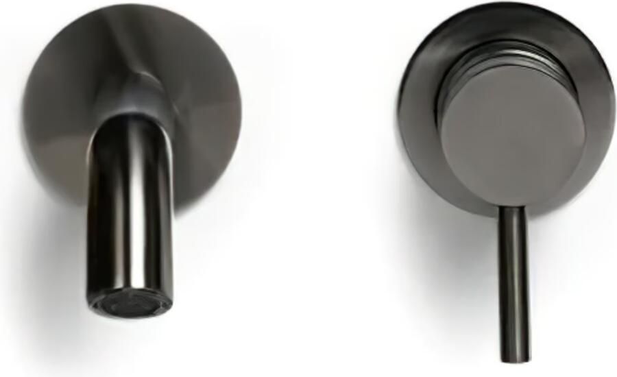 Blue Label Wastafelkraan Brondby XL | Inbouw | Mengkraan | Incl.Inbouwdeel | Rond | Gunmetal PVD