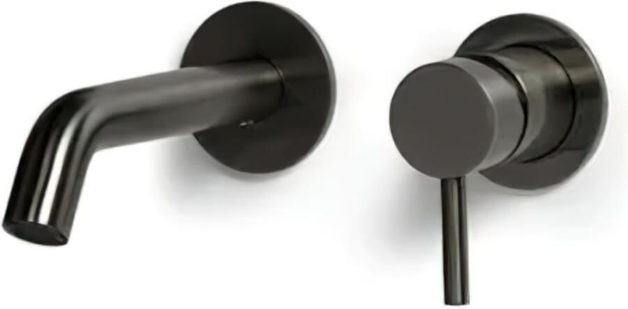 Blue Label Wastafelkraan Brondby XL | Inbouw | Mengkraan | Incl.Inbouwdeel | Rond | Gunmetal PVD - Foto 3