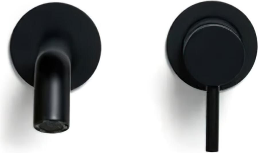 Blue Label Wastafelkraan Brondby XL | Inbouw | Mengkraan | Incl.Inbouwdeel | Rond | Mat zwart - Foto 3