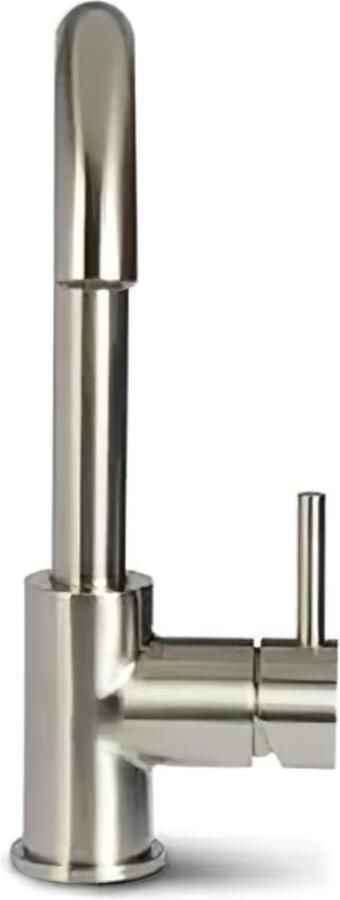 Blue Label Wastafelkraan Brondby XL | Opbouw | Draaibare uitloop | Mengkraan | Hoog model | 1-hendel | Rond | Geborsteld nikkel PVD - Foto 3