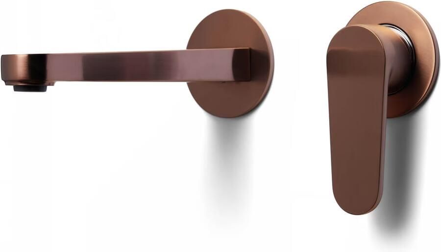 Blue Label Wastafelkraan Skive | Inbouw | Mengkraan | Incl.Inbouwdeel | Rond | Geborsteld brons - Foto 3