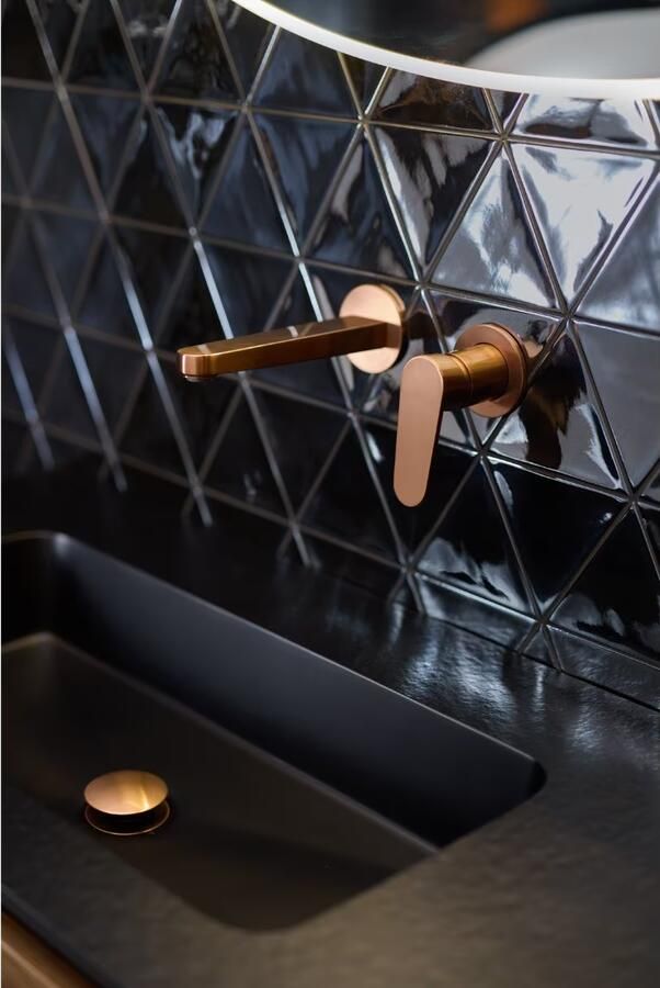 Blue Label Wastafelkraan Skive | Inbouw | Mengkraan | Incl.Inbouwdeel | Rond | Geborsteld brons