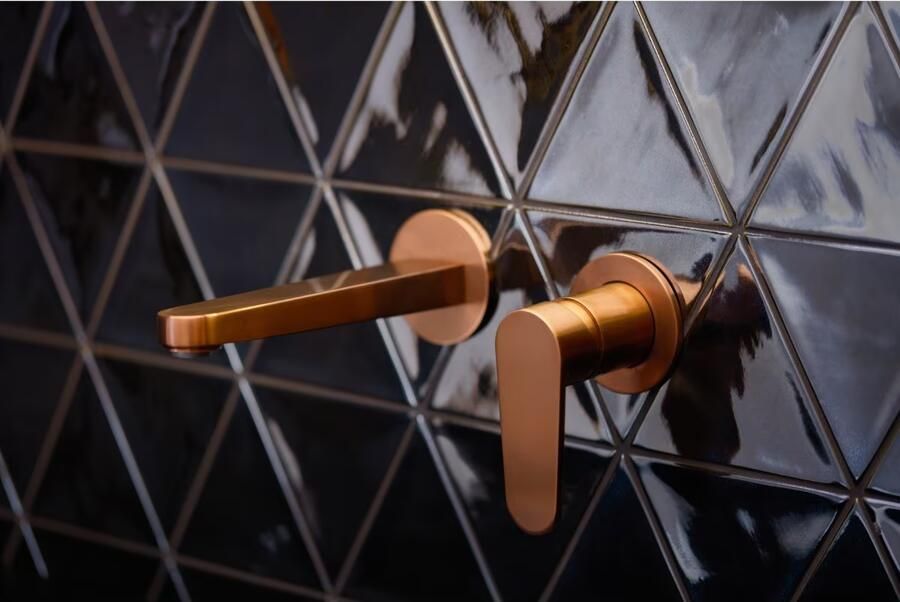 Blue Label Wastafelkraan Skive | Inbouw | Mengkraan | Incl.Inbouwdeel | Rond | Geborsteld brons - Foto 2