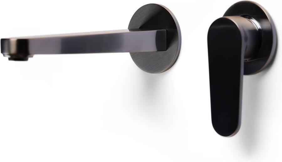 Blue Label Wastafelkraan Skive | Inbouw | Mengkraan | Incl.Inbouwdeel | Rond | Gunmetal PVD - Foto 2