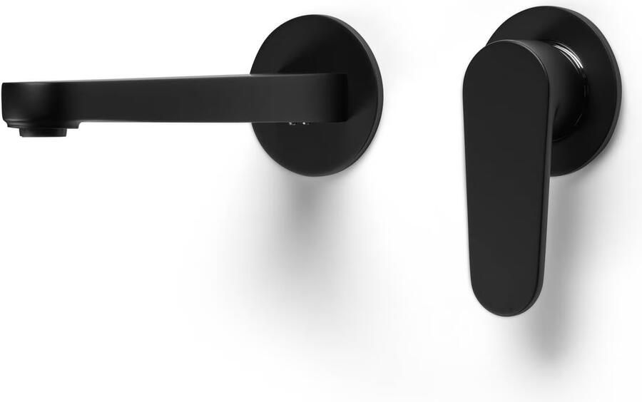 Blue Label Wastafelkraan Skive | Inbouw | Mengkraan | Incl.Inbouwdeel | Rond | Mat zwart - Foto 2