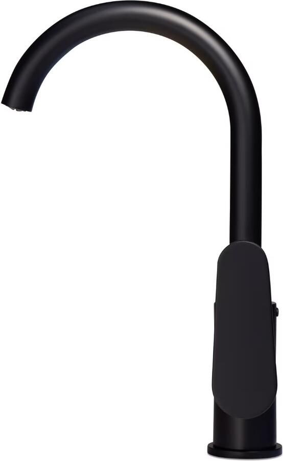 Blue Label Wastafelkraan Skive | Opbouw | Mengkraan | Hoog model | 1-hendel | Rond | Mat zwart - Foto 3