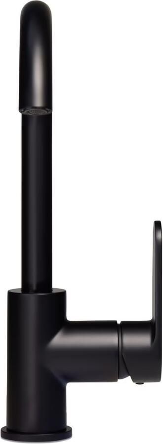 Blue Label Wastafelkraan Skive | Opbouw | Mengkraan | Hoog model | 1-hendel | Rond | Mat zwart - Foto 2